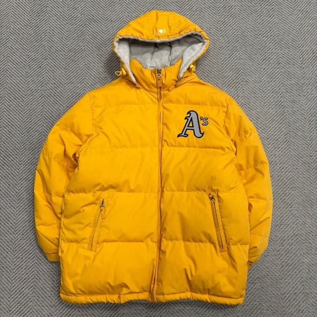 wws 엠엘비 오클랜드 에슬레틱스 후드 패딩 v1622