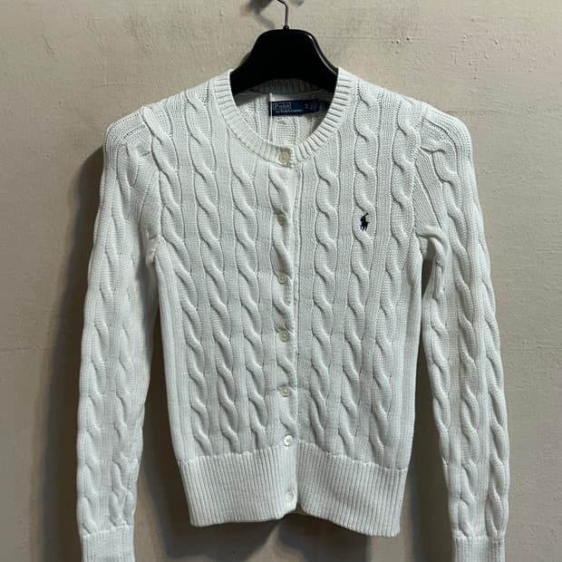 폴로 랄프로렌 코튼 케이블 니트 가디건