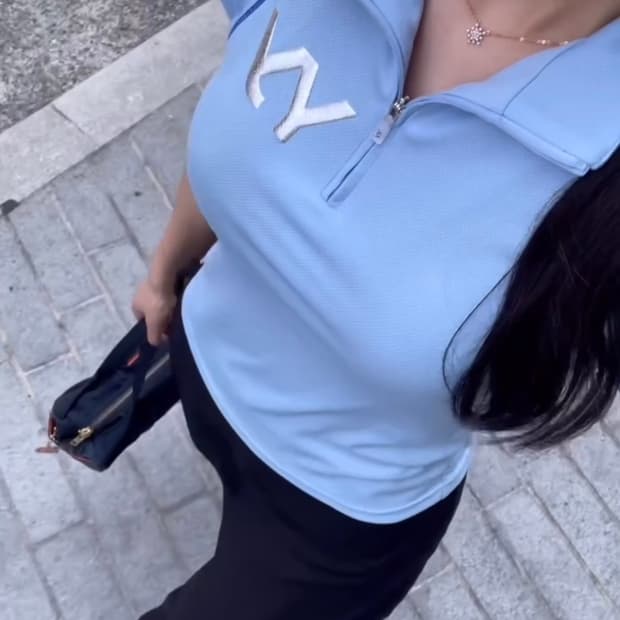 OPENYY CYCLING JERSEY TOP, BLUE