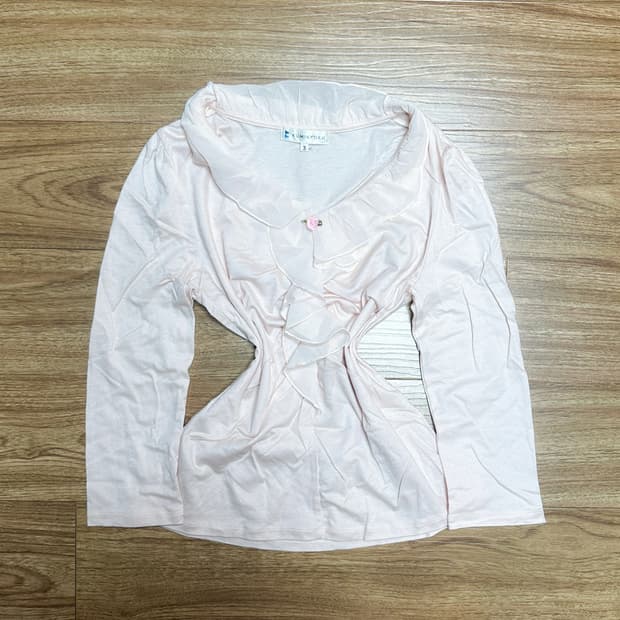 빈티지 딸기우유 핑크 러플 레이스 티셔츠 히메갸루 로걀 라떼 발레코어