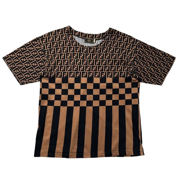 펜디 주카패턴 모노그램 반팔 티셔츠