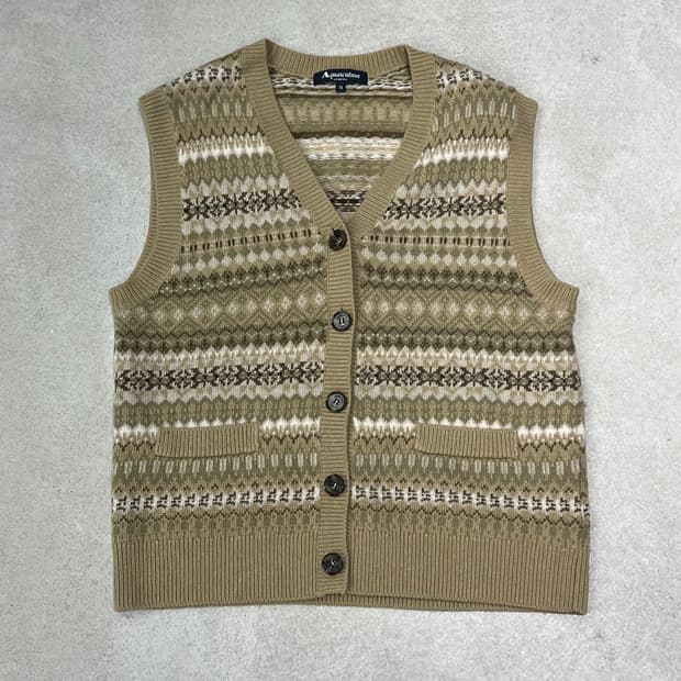 아쿠아스큐텀 페어아일 니트베스트 s09802