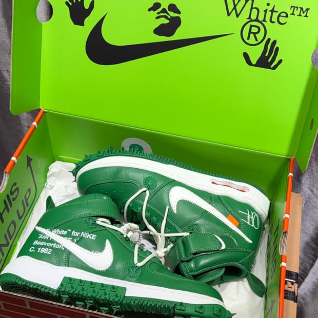 (새상품급) 280 나이키 x 오프화이트 에어포스 파인그린