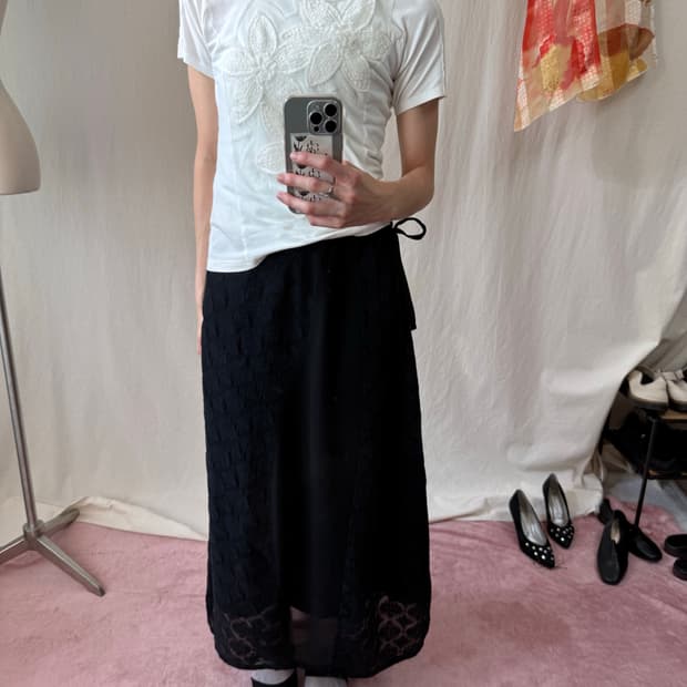 Hiroko Bis 플라워 패치 탑