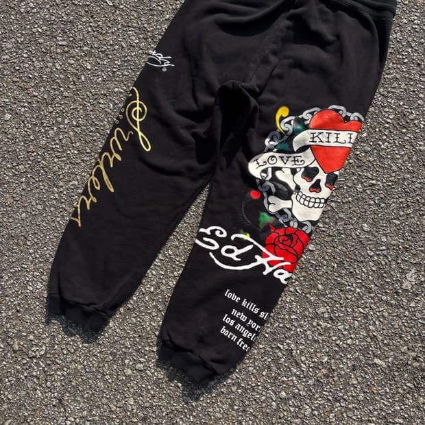 Ed Hardy 에드하디 스컬로고 조거 팬츠
