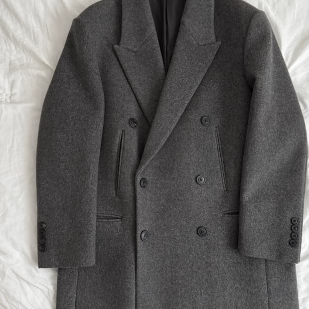 EQL 포켓 더블 브레스티드 코트 M size