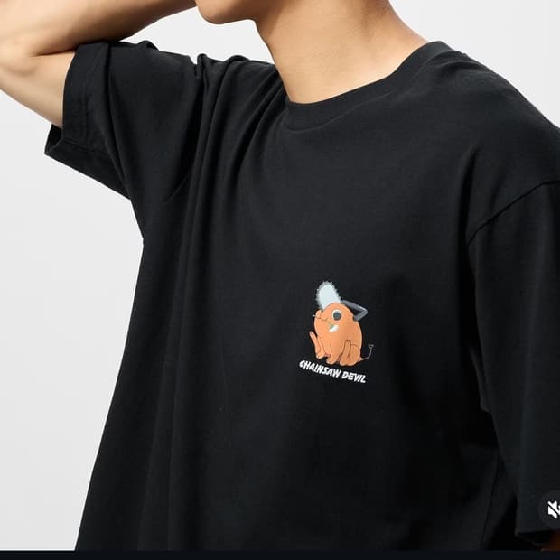 유니클로UT 체인소맨 포치타 레제편 반팔 L _ 남성