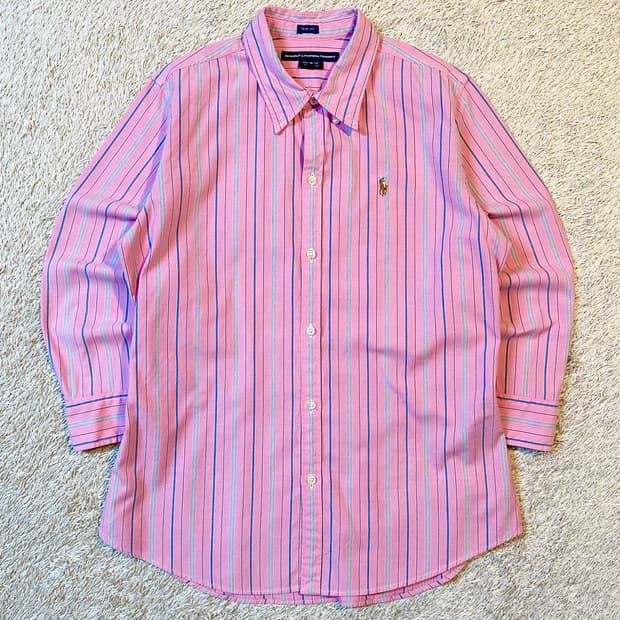 폴로 스포츠 슬림핏 멀티포니 스트라이프 셔츠 핑크 12