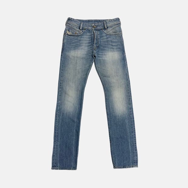 디젤 포이악 워싱 슬림 스트레이트 데님팬츠 청바지
