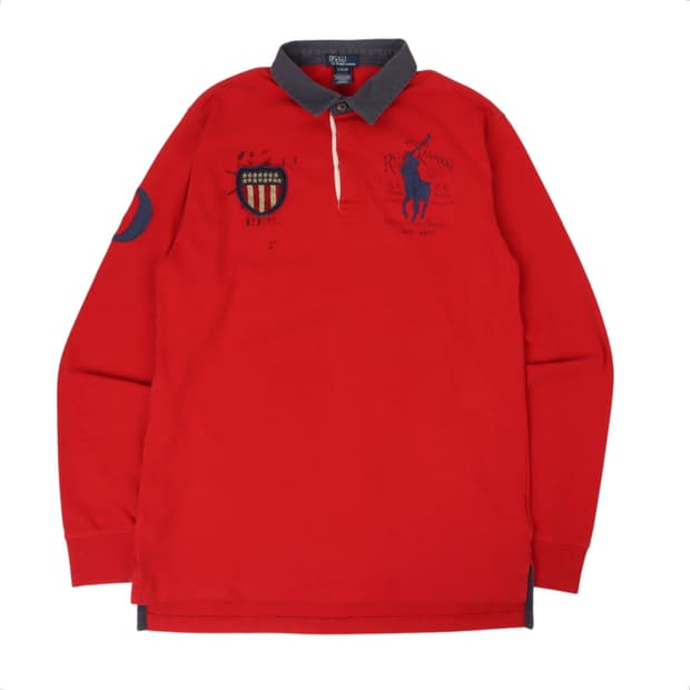 폴로 랄프로렌 빅포니 쉴드패치 럭비 티셔츠 pk 롱슬리브