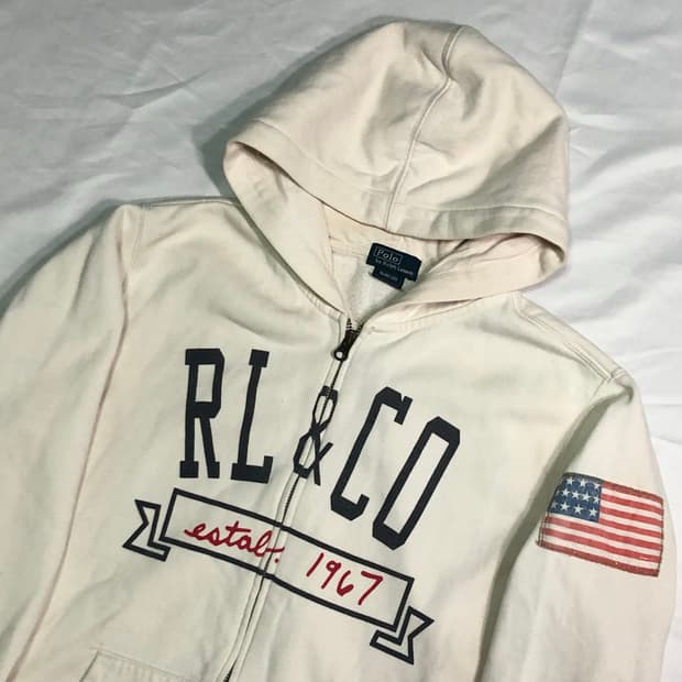 폴로 랄프로렌 성조기 후드집업