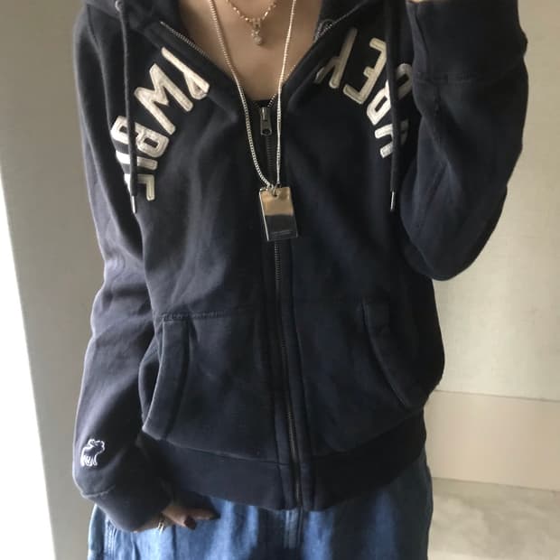 아베크롬비 딥네이비 후드집업