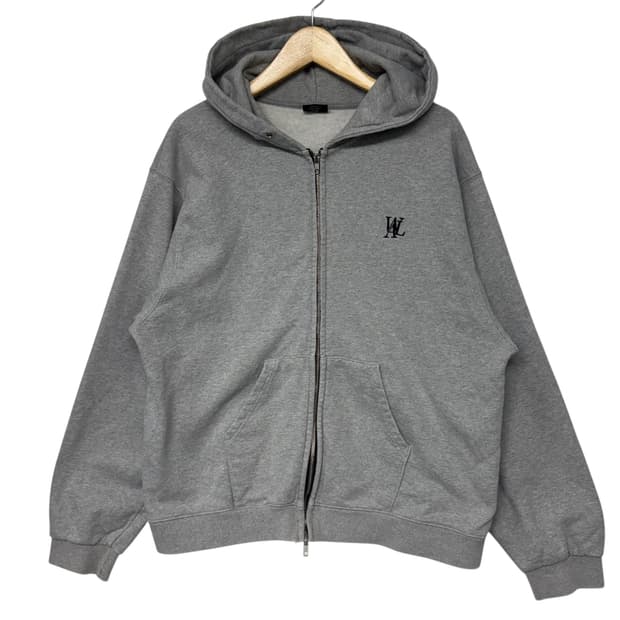 우알롱 로고 후드집업