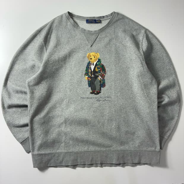 Polo  폴로 랄프로렌 코튼 베어 그레이 맨투맨 