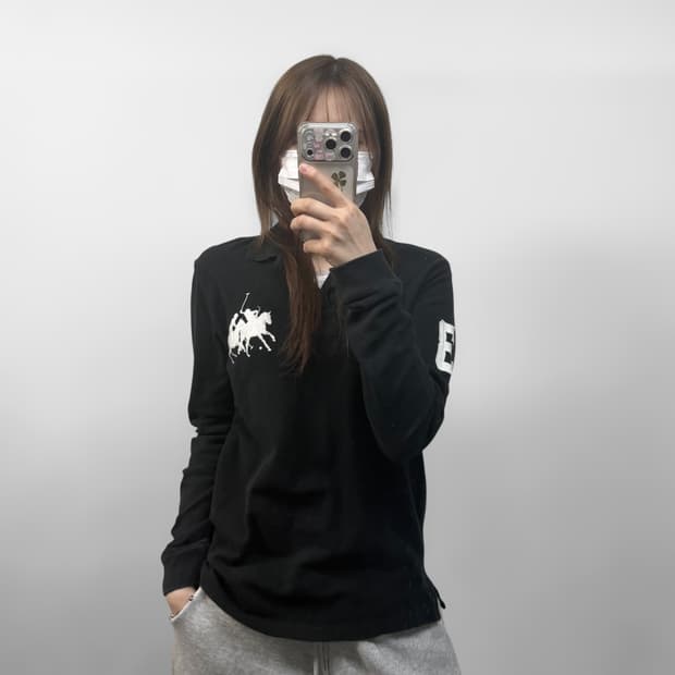 폴로 랄프로렌 더블 빅 포니 카라티 블랙