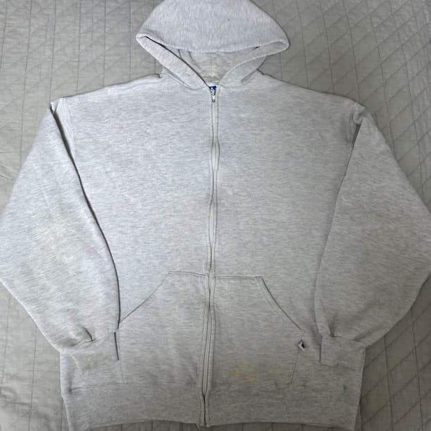 [XXL] 90s USA 러셀 애슬레틱 라이트 그레이 후드집업 나이스