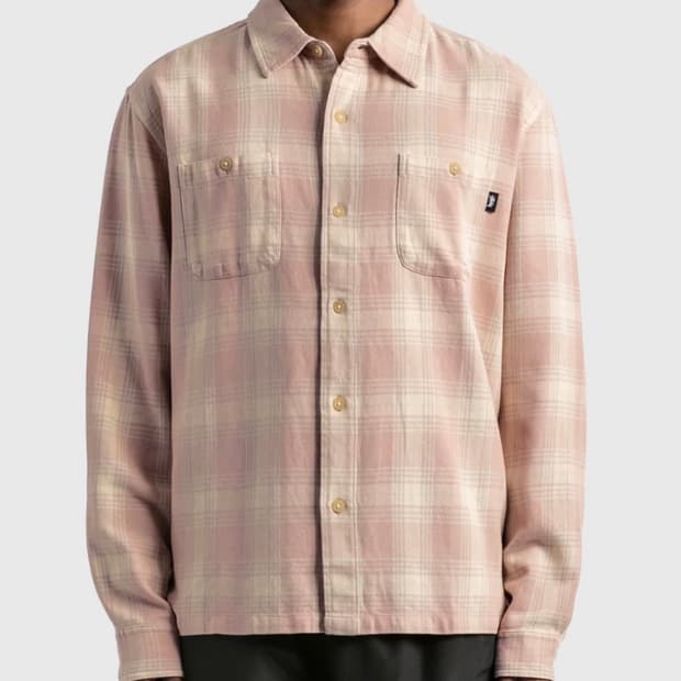 스투시 비치 플레이드 체크셔츠 M