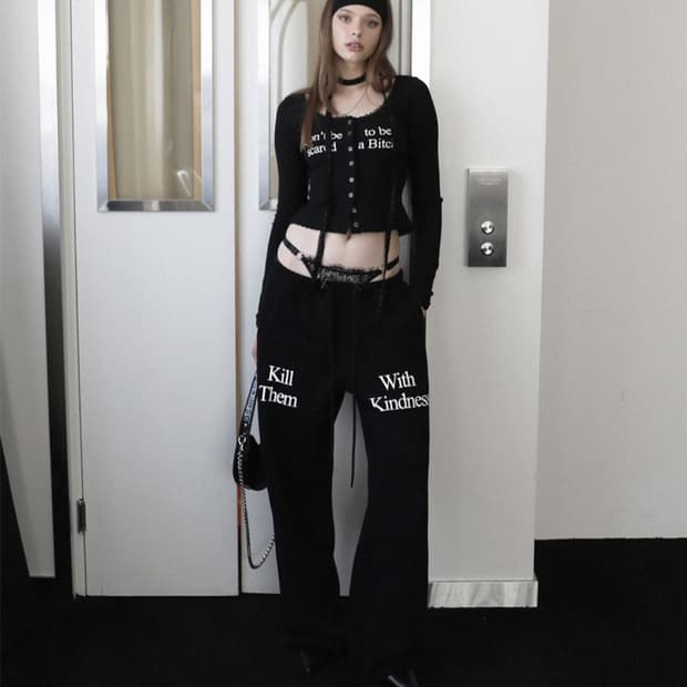 배드블러드 킬뎀 조거팬츠 블랙