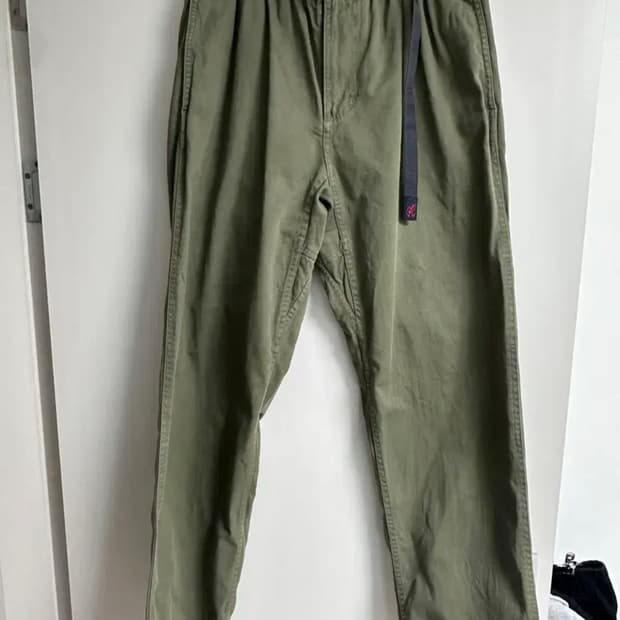 Gramicci 그라미치 카키 벨티드 팬츠