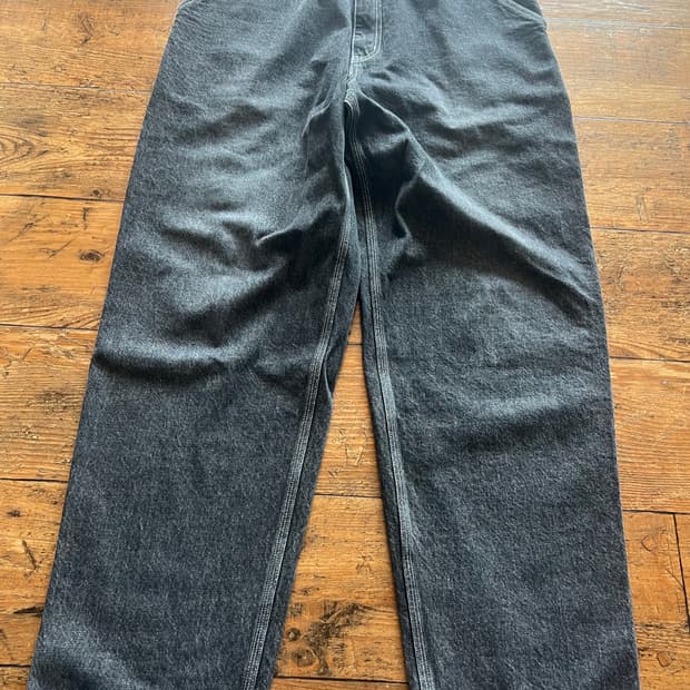 아웃스탠딩 루즈핏 카펜터팬츠 블랙데님 L LOOSE FIT CARPENT