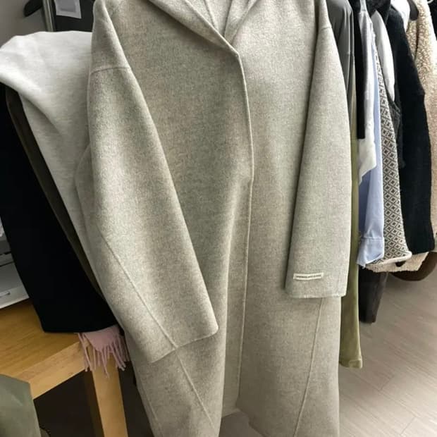 소프트마가린 피치피크닉 핸드메이드 후드 코트 롱코트