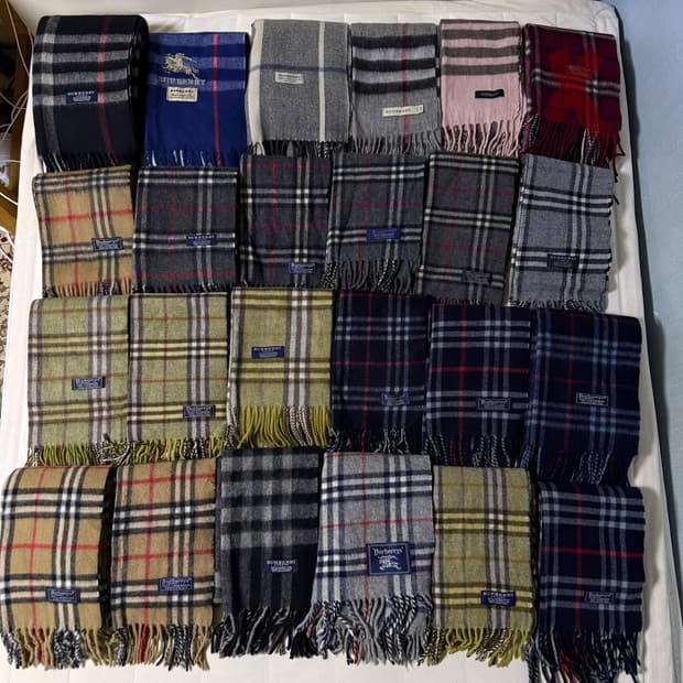 버버리 정품 체크 머플러 목도리 공용