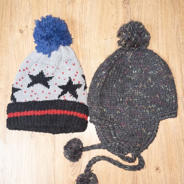 빈티지 퐁퐁이 비니 이어플랩