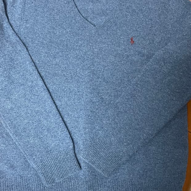 폴로 랄프로렌 울 브이넥 니트