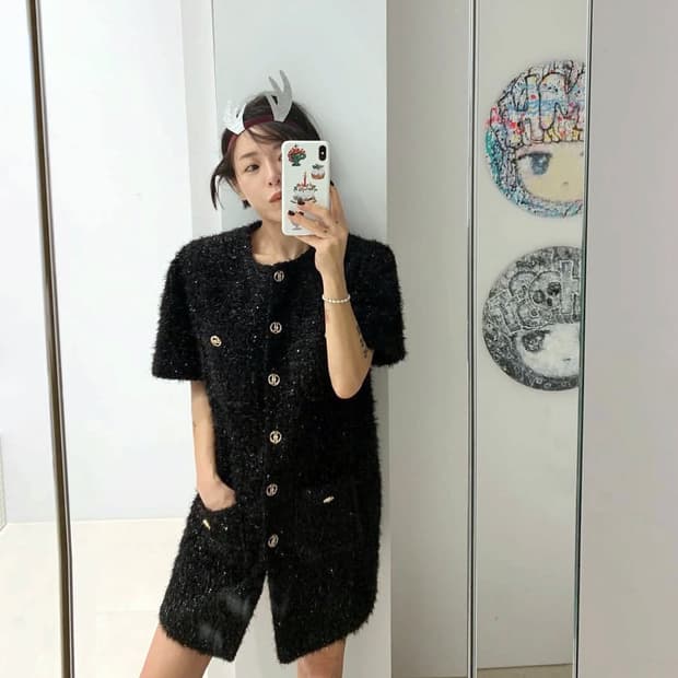 원더먼트(WONDERMENT) 금장원피스 55-66 새상품