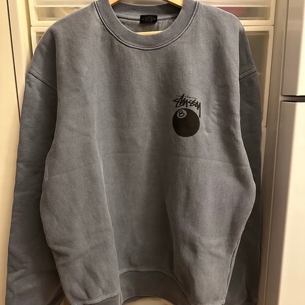 스투시 피그먼트 에잇볼 맨투맨 라지