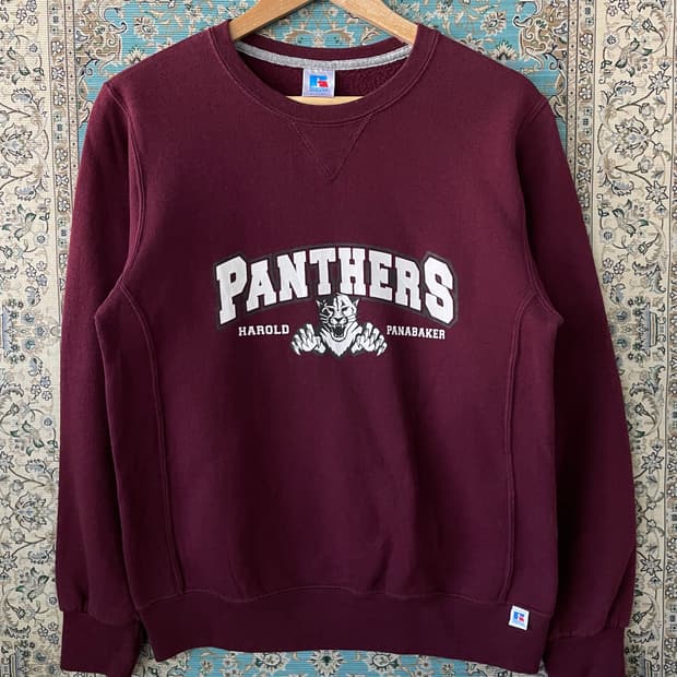 러셀 버건디 프린팅 스웻셔츠1671