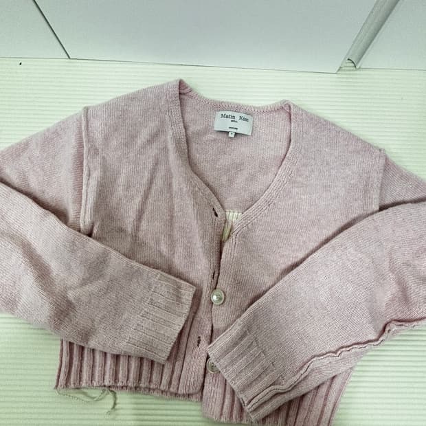 마뗑킴 핑크 니트 가디건 F