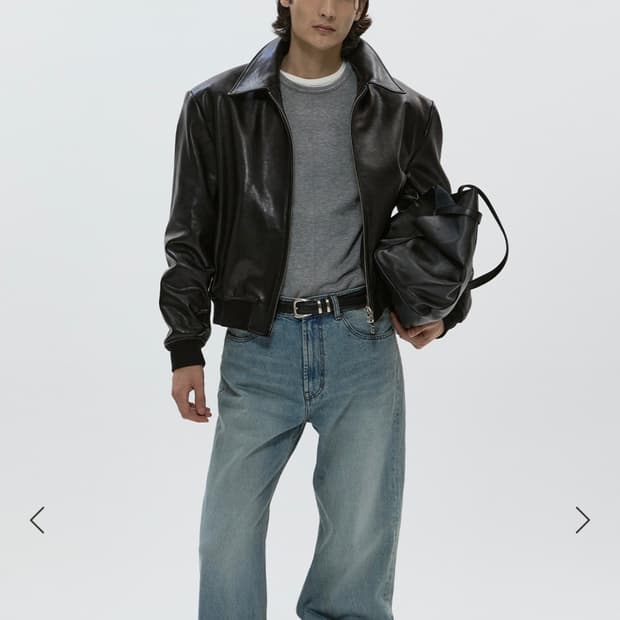 세비지 싱글 레더 자켓 L