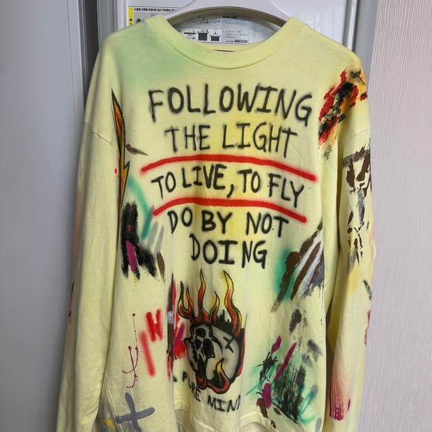 칸예 웨스트 X wes lang ye 머천 롱슬리브