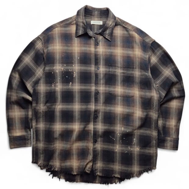 [S] 프릭스스토어 옴브레 체크셔츠