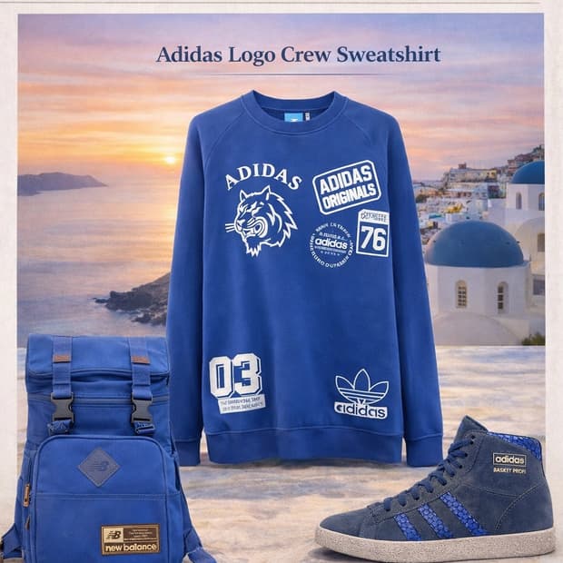 아디다스 스웻셔츠 n 뉴발란스 클래식 백팩 n 아디다스 하이탑 스니커즈