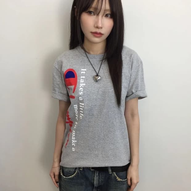 00s Champion Big C Slogan Tee