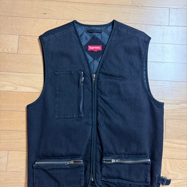 슈프림 집업 데님 조끼