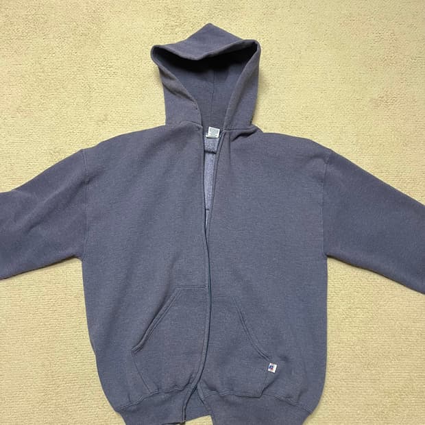 90s 러셀 퍼플 후드집업 usa