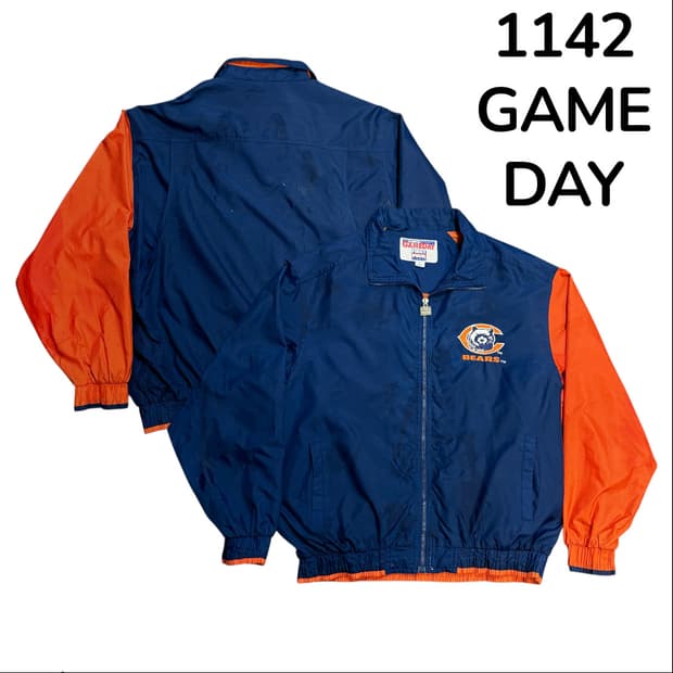 90s 스타터 nfl  베어스 올드스쿨 바람막이 L