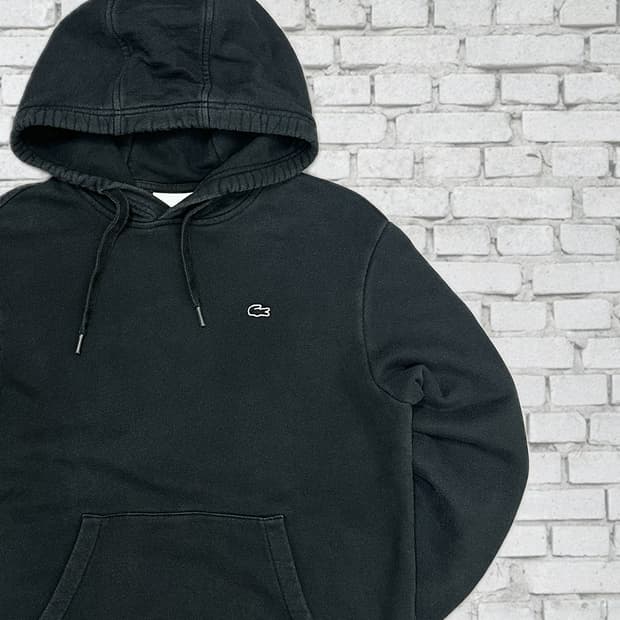 라코스테 00s 올드스쿨 블랙 후드티 S