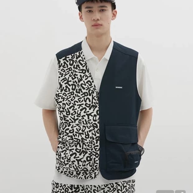 위캔더스 드릴 베스트 네이비 L