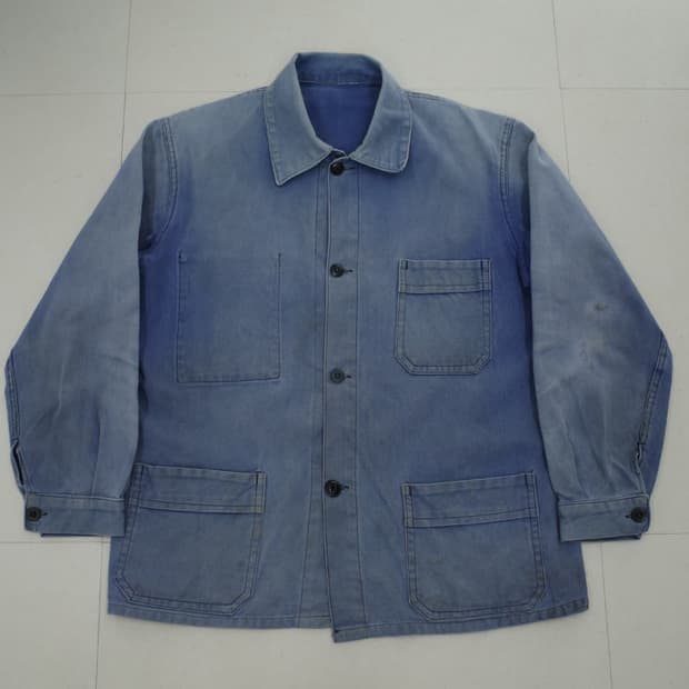 70s 프렌치 페이드 워크 초어 자켓