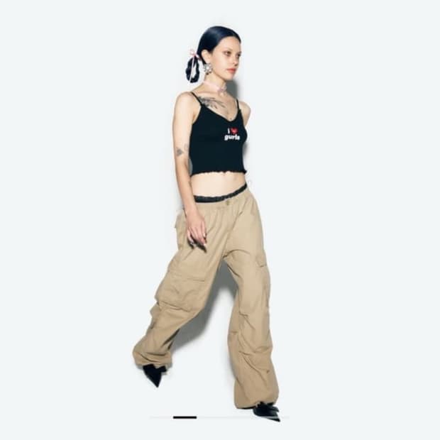 애즈이프캘리 카고 팬츠 베이지