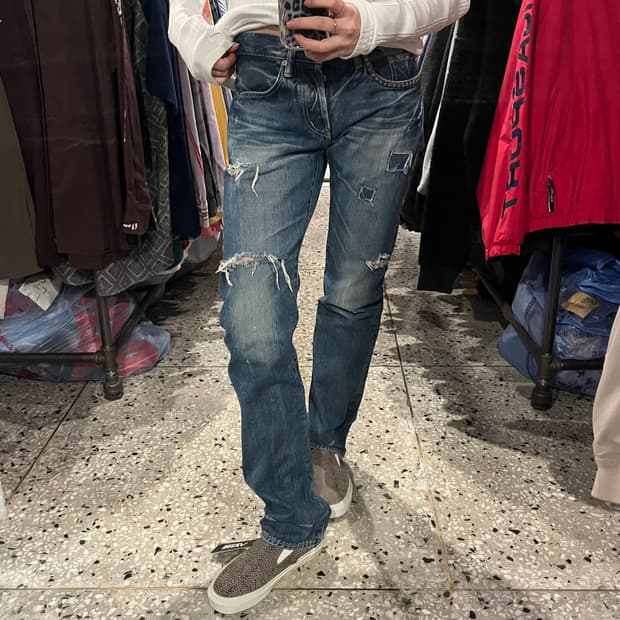 상품:HYSTERIC GLAMOUR 히스테릭 글래머 디스트로이드 슬림 데