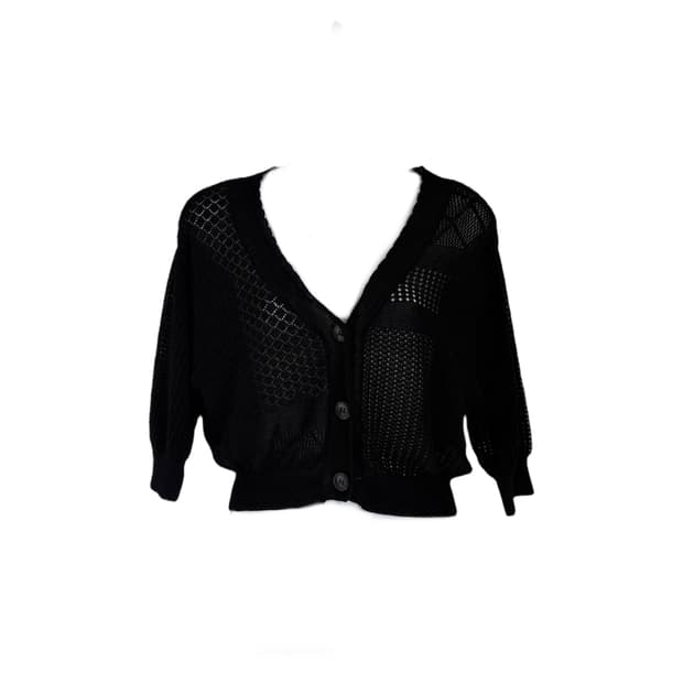 sheer knit cardigan