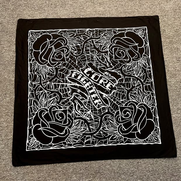 코어파이터 블랙 빅반다나 Made in USA