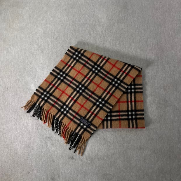 버버리 노바체크 캐시미어 베이지 머플러