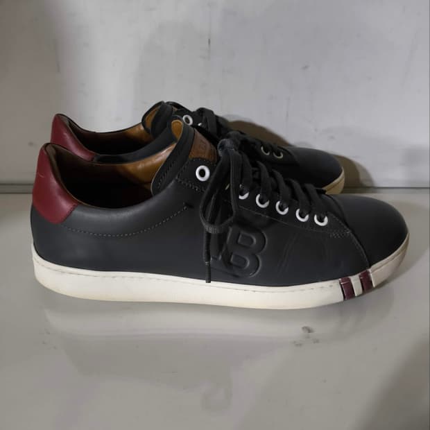 250mm 발리 애셔 아쉐르 칼프 가죽 스니커즈 진그레이