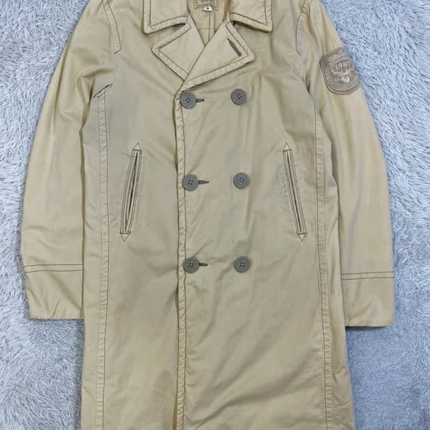 폴로진스컴퍼니 미해군 누빔 롱 코트/#2692